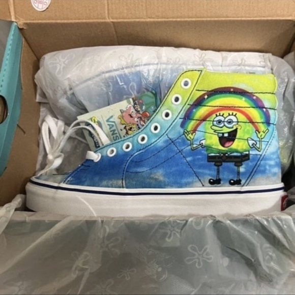 New Sk8 Hi Spongebob SquarePants Imaginaaation Shoes New Mens - Picture 5 of 6